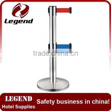 High quality dual retractable belt handrail stanchions