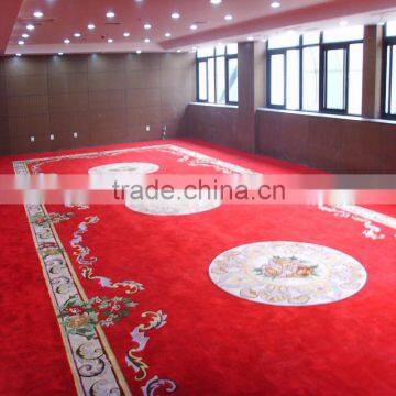 Hotel custom red floral carpet hot sale carpet