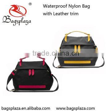 Alibaba China Supplier High-end Fashion Color Blocking Style Nylon Women Crossbody Bags