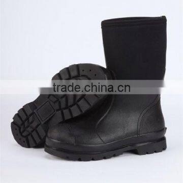 rubber and neoprene upper steel toe safety boots for men