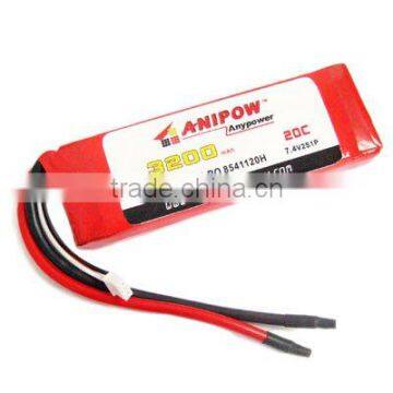 High performance rc battery 7.4v 3000mah battery for rc toys