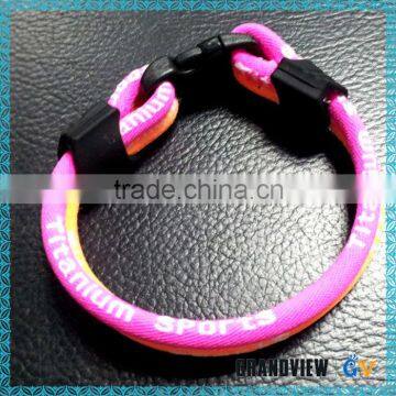 Useful 2 rope high quality germanium titanium neon-pink-neon-orange wholesale sports necklace