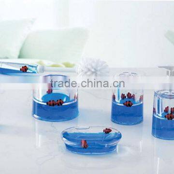 liquid acrylic bathroom accessories set, floating animal bathroom set