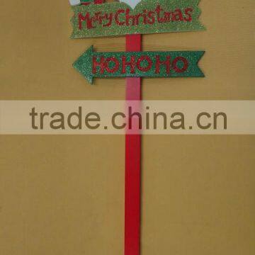 GARDEN ORNAMENT SIGN Decorative Garden Furnishings MERRY CHRISTMAS WELCOME