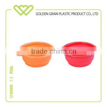 promotional plastic Portable Collapsible Silicone bowl for Camping Water