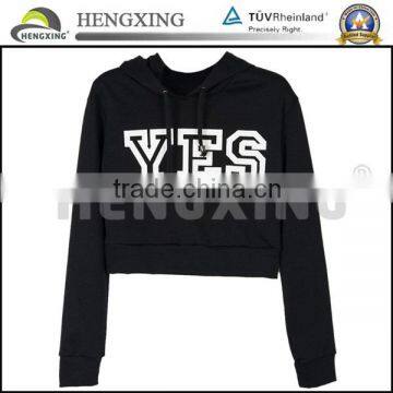 2015 Wholesale fashion custom printed thick bulk crop hoodies