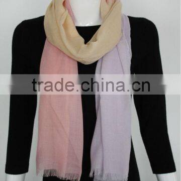 Acrylic Pink Beige Purple Gadient Color Scarf