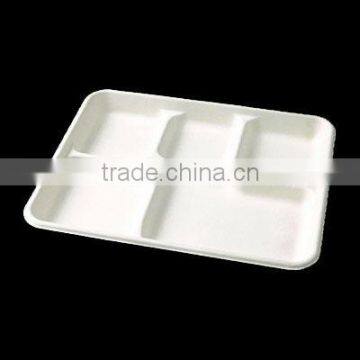 8" paper pulp/bagasse tray