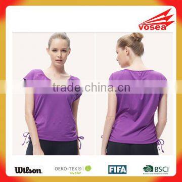 2015 new arrival low price women running shirt