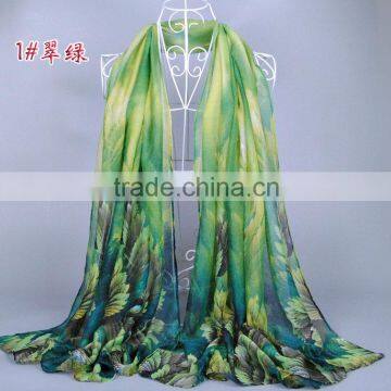 Wholesale 100% Viscose IMPRESS Fire LEAF Pashmina Scarf shawl Voile Scarves 180*100