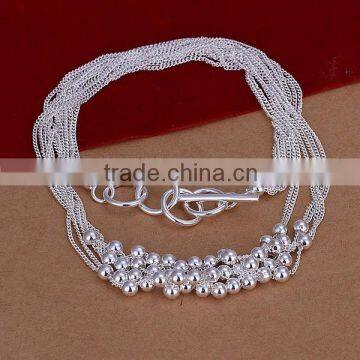 Wholesale 2014 Fashion Women Bead Pendant Jewelry 925 Sterling Silver Necklace photo-6