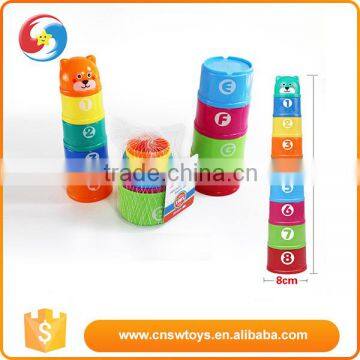 2016 Teaching toy rainbow tower preschool baby stacking toys