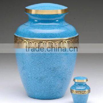 Avalon Series Evening Blue Brass Cremation Urn