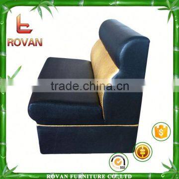 restaurant wood booth modern leather sofa