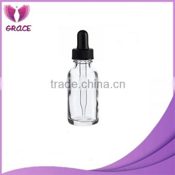 1oz clear boston glass dropper bottles