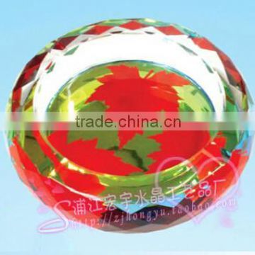 red round clear glass ashtray on sale HYA-113