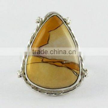 Dazzling Quality !! Bezel Setting Mookaite 925 Sterling Silver Ring, Indian Fashion Silver Jewellery, 925 Silver Jewellery photo-2