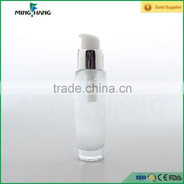 Airless Pump Cosmetic Glass Cream Lotion Bottle