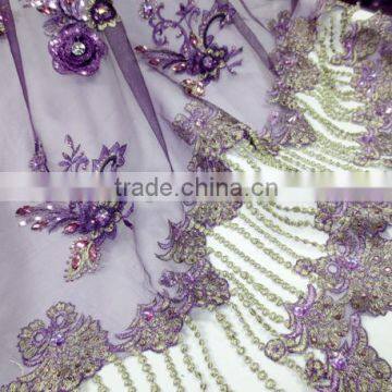 2014 fashion purple french lace