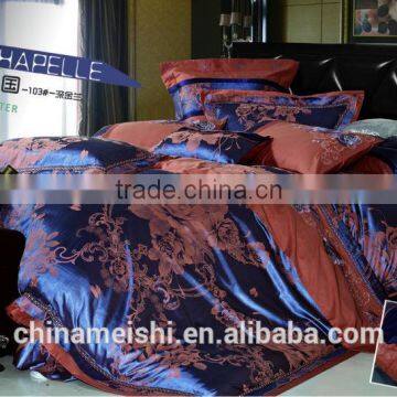 Queen size luxury dark color serie rayon silk bedding set