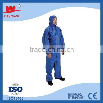 Waterproof TYPE4/5/6 55g Non-woven Microporous protective reflective safety coverall with CE FDA approval