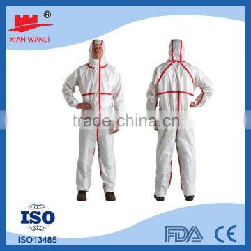Bound seans high quality TYPE4/5/6 55g Non-woven PP protective reflective safety coverall with CE FDA approval