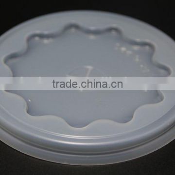 Disposable white PS plastic flat lids,hot sale