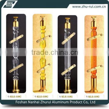 high quality clear crystal stair handrail/arcylic aluminum stair baluster/iron stair handrail