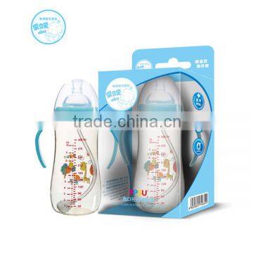 2016 most popular baby feeding bottle,PPSU baby bottle,baby milk bottle with straw & handle