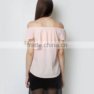 Wholesale Women Clothing New Fashion Women Tops Off-Shoulder Top for Women photo-5