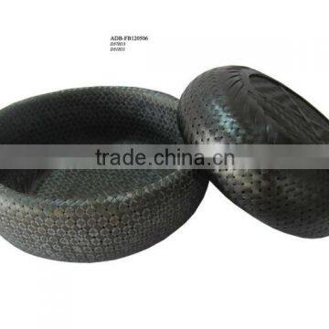 Double Layers Bamboo Basket