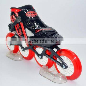 Professional Speed skating shoes Black red color skating boot Inline Skate Shoes Roller red color Skating wheels