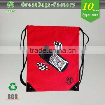 Lead Free Practical Recyclable Cotton Gym Sack Drawstring Bag