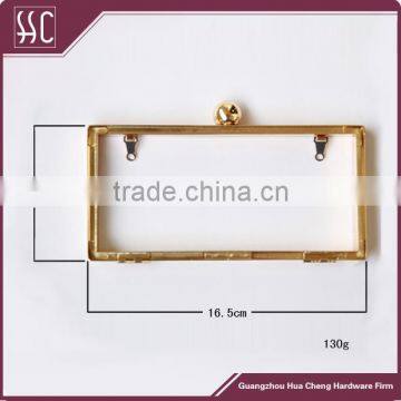 16.5x8cm Clutch Metal Frames With Black Plastic Shells Box Purse Frame photo-2