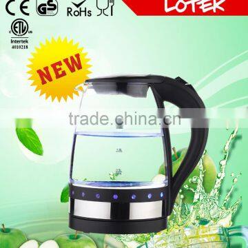 Led Light Ring Glass Electric Water Kettle With 1.7L Capacity photo-3