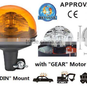 E-MARK Revolving Halogen Warning Light, ECE MARK Rotating Halogen Warning Beacon(SR-BL-506R-7)With Europe DIN Mount Pole Beacon