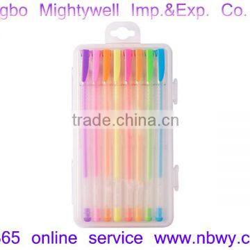 16pcs Colorful Gel Pen Set with PVC case