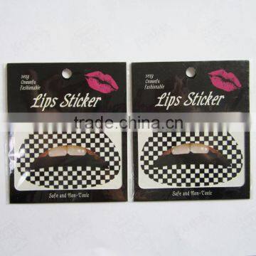 Custom Silver Bling Glitter Lip Temporary Tattoo Sticker Art Tattoo Sticker Factory photo-6