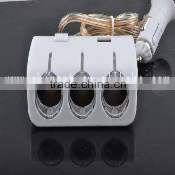 12V 3 Way Portable Dual Usb Car Socket Car Splitter