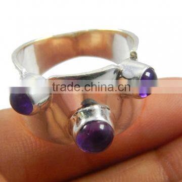 Natural Gorgeous 925 Sterling Silver Amethyst Ring JEWELRY EXPORTER photo-2