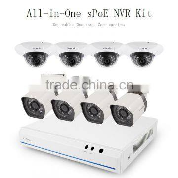 Zmodo cctv 8 Channel 720p simplified POE NVR system Generation 2 with IP security Cameras