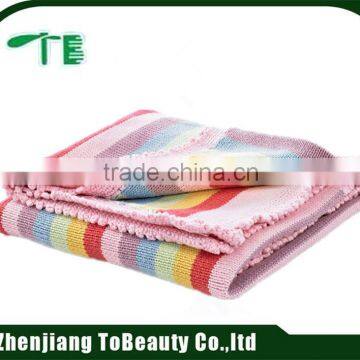 cheap wholesale colorful knitted blanket