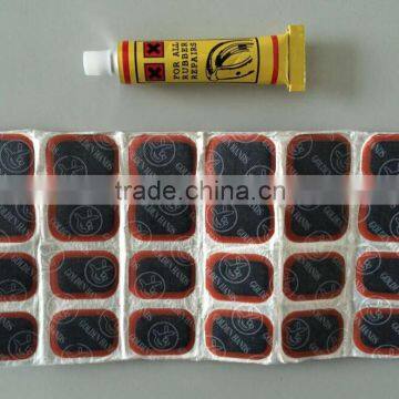 Rubber solution bicycle tube cold patch for inner tubes