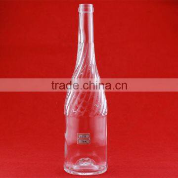 Hot selling glass liquor bottles cheap frost glass spirit bottle 750ml wholesale empty bottle