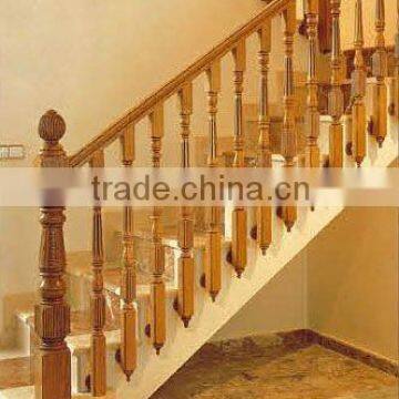 curved wooden stairs