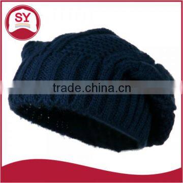 Thin cable stretched knit fabric Skullie Cable Beanie