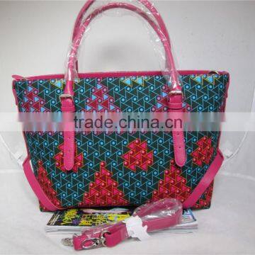 Fashion Shoulder Bag African Printed Wax Fabric Handbag photo-4