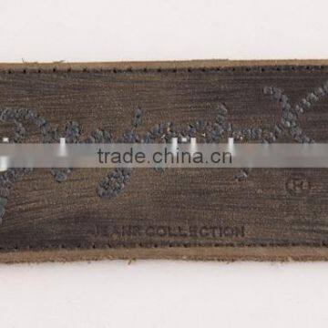 custom embossed jeans pu imitation leather labels