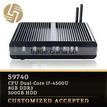 High quality 8GB DDR3 RAM i7-4500u mini pc fanless computer