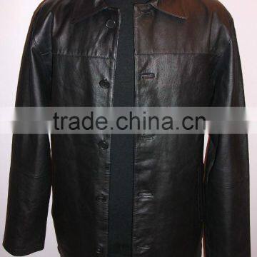 Real Genuine Mens Leather Black Jacket